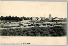04895 O7906 Mühlberg , Elbe 1904 - Raddampfer Pirna