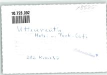 91080 W8525 Uttenreuth FOTO KEINE AK Hotel u. Park-Cafe Ort handschriftlich