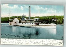 Boston Alton Bay, N.H. Steamer Mount Washington Raddampfer 1907
