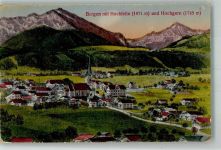 83346 W8221 Bergen , Chiemgau Künstlerkarte Hochfelln Hochgern Zeichnung Guido Beck