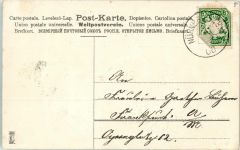Frau mit Amor Vergissmeinnicht Blüten Pfingsten 1906 Prägedruck