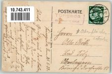 99947 O5821 Tüngeda Gebrauchsspuren Schloss m. Kirche Kriegerdenkmal Schule Goetheland
