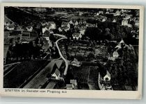 71394 W7053 Stetten im Remstal 1943 Foto AK Fliegeraufnahme des Ortes mit Schloss Stetten