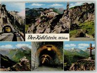 Der Kehlstein, Postauto, Gipfelkreuz ca 1960 AK Obersalzberg