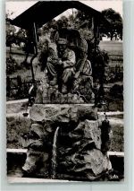 87645 W8959 Schwangau - Dorfbrunnen Schnitzerei