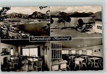 87629 W8958 Hopfen am See 1956 - Pension Cafe Hartung mit Innenansichten AK