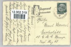 Stilleben Bierkrüge Brezel Rettich 1938 Foto AK Bier