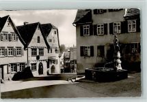 71672 W7142 Marbach am Neckar - Schiller Geburtshaus mit Wilder-Mann-Bruunen