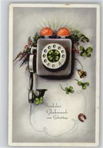 Geburtstag 1941 AK - Hufeisen - Telefon