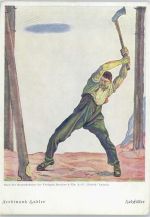 Der Holzfäller - Berufe Hodler, F. Künstlerkarte