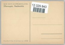 W7090 Ellwangen (Jagst) NStadtmühle Nothilfe Lotterie 1933 Lotterie auf AK