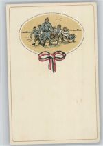 Soldat und die Kinder folgen - Schleife Schwarz-Weiß-Rot