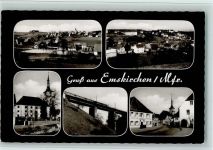 91448 W8535 Emskirchen - Ortsansichten Kirche Brücke Mehrfachaufnahme