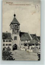 78199 W7715 Bräunlingen - Mühletor mit Denkmal Grossherzog Friedrich I.