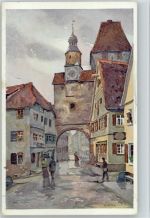 W8803 Rothenburg ob der Tauber Roederbogen Mutter, K. Künstlerkarte