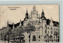 W1000 Berlin Mitte Neukölln - Amtsgericht - Straßenbahn 1912 AK Gericht