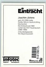 Joachim Jüriens Frankfurt Eintracht - Sammelbild Fußball