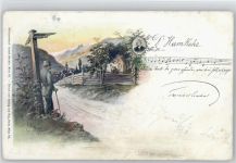 Wanderbursche - Liederkarte - Rosegger 1901 AK Döcker, E. Künstlerkarte