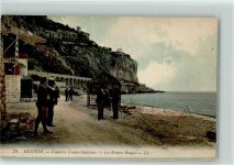 Menton - Frontiere Franco Italienne -- Les Rochers Rouges Grenze