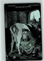 Frau beim Kühe melken - Melkerin Kuh