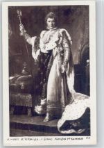 mit Zepter, Hermelin Pelz - prachtvolles Gewand Napoleon