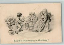 Nr. 292 Munk Geburtstag - Kinder sitzen in der Runde, Buch vorlesen M. Munk Wien 1919 Künstlerkarte