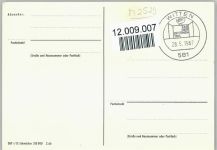 DBP I/13 - Briefträger Sonderstempel: Witten - Tag der Offenen Tür 1967 AK Postbote