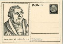Ganzsache - Martin Luther 1483 - 10. November 1933 AK Luther