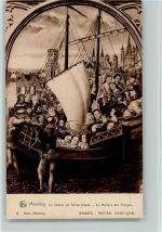 Brügge Künstlerkarte Verfolgung Santa Ursula Massaker Hinrichtung der Jungfrauen Chasse de sainte Ursule Martyr des Vierges
