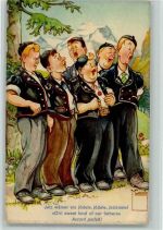 Serie Nr.112 - Schweizer Sängerchor - sehr gute Erhaltung AK Minouvis 1950
