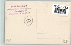 Liebespaar - Rückseite Stempel vom Sammler: Willi Bernhard AK - Geschichte