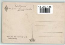 Wien 1928 - X. Dt. Sängerbundesfest - Festpostkarte - Grinzing mit Kobenzl und Kahlenberg Sängerfest Künstlerkarte