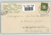 Jugendstil-Ornamente, Golddruck - Stelldichein - Trompeter Serie 1401 AK Trompeter v. Säckingen 1903 Prägedruck