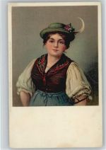 ca 1900 Litho AK sign Zierngibl Trachten Bayern Künstlerkarte
