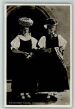Gutacherinnen - Kirchgang Foto AK Trachten Schwarzwald