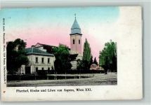1210 Wien 21. Bezirk, Floridsdorf - Pfarrhof Kirche und Löwe Aspern