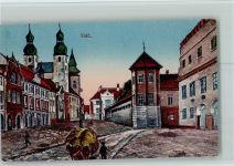 Telc Teltsch 1916 - Strassenpartie AK
