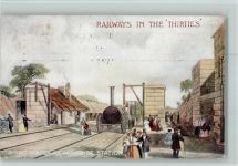 North Western Railways in the Thirties - Taking water at Parkside Station - Eisenbahn Motiv Großbritannien