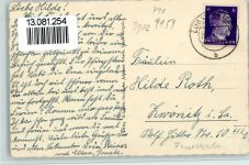 O9159 Lugau , Erzgeb Poststraße, Sparkasse , Feuerwehrdepot, gute Erhaltung AK Sparkasse 1942