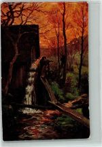 Serie IV Nr. 10 - Mühle im Schwarzwald Hasemann Künstlerkarte