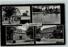 26419 W2948 Heidmühle , Kr Friesl 1965 Gebrauchsspuren Mehrfachbilder - Lebensmittel Gonitzke, Freibad, Rathaus, Kirche
