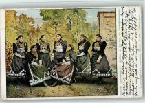 Badische Volkstrachten - Verlag Adelfinger 2861 AK 2 Eckknicke Trachten Schwarzwald
