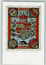 Quebec Künstlerkarte Dominion of Canada Ontario Nova Scotia New Brunswick