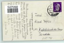 82266 W8084 Inning a. Ammersee 1944 Foto AK Teilansicht, Stempel drückt sich durch, AK