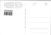 79235 W7818 Oberrotweil - Winzerhaus Rebstock Innenaufnahme Gastraum 2-Bildaufnahme