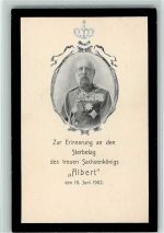 Trauerkarte - Sterbetag 1902 - Silberdruck AK Adel Sachsen Prägedruck