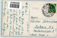 29456 W3139 Hitzacker (Elbe) 1951 - Schloß, Riesenkastanie ( Bäume ) Marktplatz, Drawehner Torbrücke