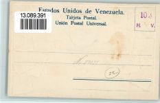 Nr. 33 - Wappen - Venezuela , gute Erhaltung AK Briefmarkenabbildung Prägedruck