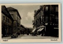 39418 O3250 Staßfurt 1940-50 - Steinstraße, gute Erhaltung AK