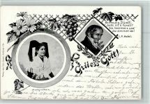 Grüss Gott - Trachten Markgräflerin 1904, gute Erhaltung AK Hebel Joh. P.